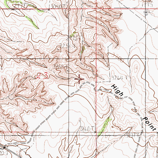 Topographic Map of High Point School (historical), MT