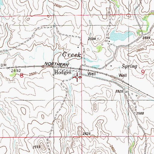Topographic Map of Hodges School (historical), MT
