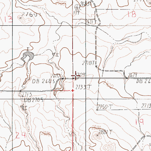 Topographic Map of Hohensee School (historical), MT