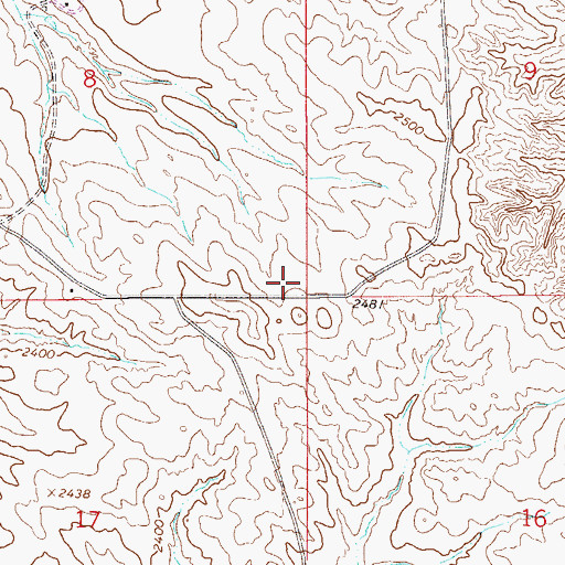 Topographic Map of Hoyt School (historical), MT