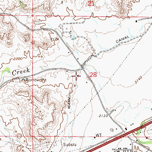 Topographic Map of Jefferson School (historical), MT