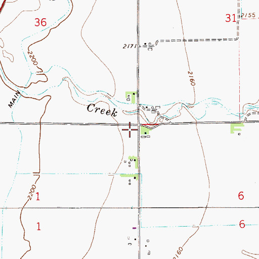 Topographic Map of Kinsey School (historical), MT