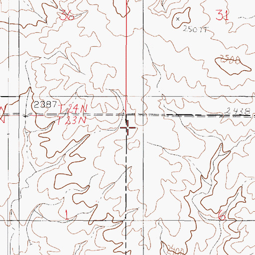 Topographic Map of Prairie View School (historical), MT