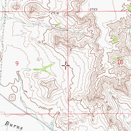 Topographic Map of Round Butte School (historical), MT
