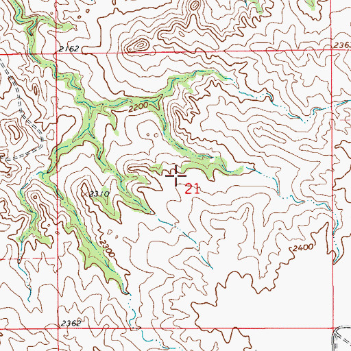 Topographic Map of Schoolhouse Coulee School (historical), MT