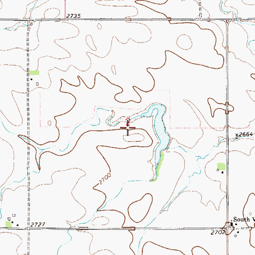 Topographic Map of South Valley School (historical), MT