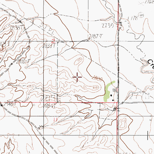 Topographic Map of Spring Valley School (historical), MT