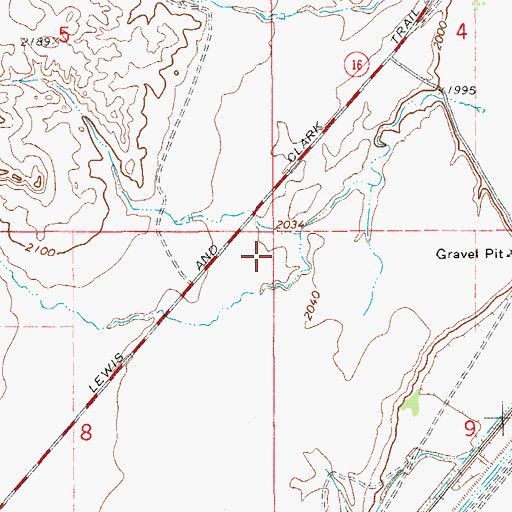 Topographic Map of Washington School (historical), MT