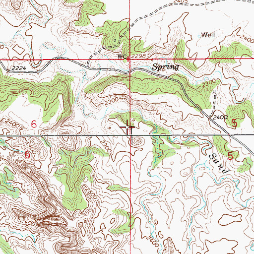 Topographic Map of Iron Bluffs, MT