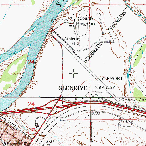 Topographic Map of Eastern Montana Veterans Home, MT