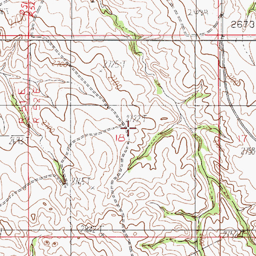 Topographic Map of Sullivan Post Office (historical), MT