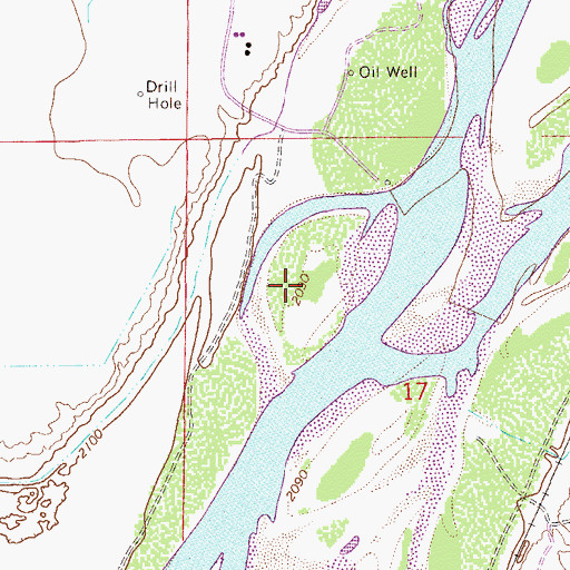 Topographic Map of Monroe Island, MT