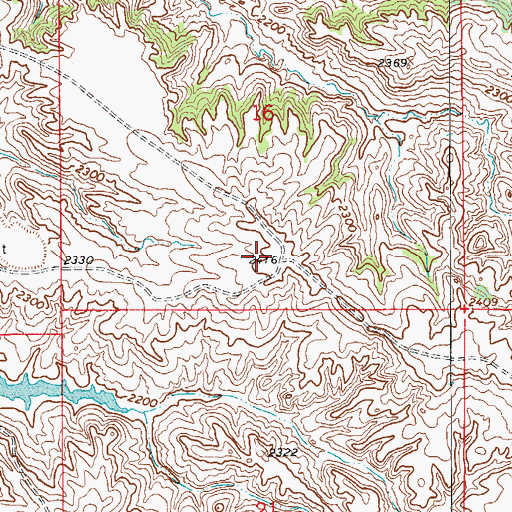 Topographic Map of Bryants Buttes, MT