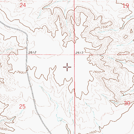 Topographic Map of Glendive Butte, MT