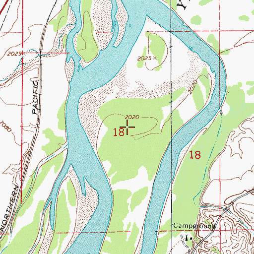 Topographic Map of Schaffer Island, MT
