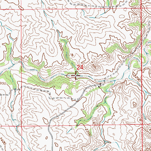 Topographic Map of Shryve Creek, MT