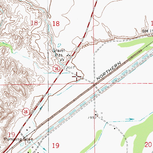 Topographic Map of Black Tail Coulee, MT