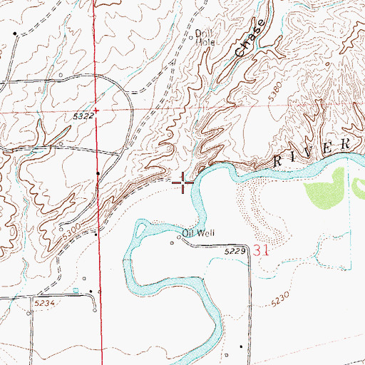 Topographic Map of Chase Draw, CO