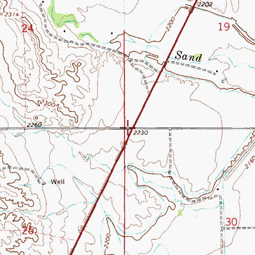 Topographic Map of Interchange 206, MT