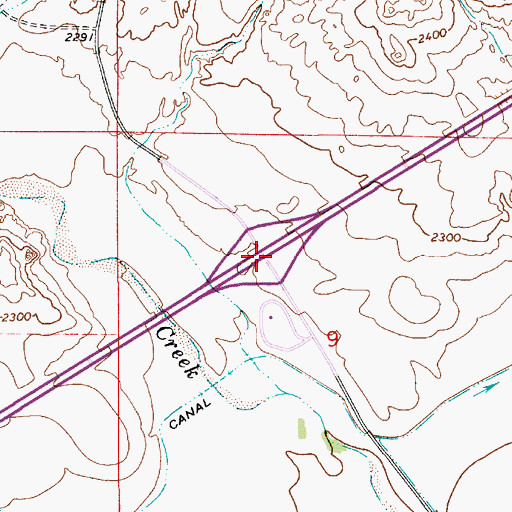 Topographic Map of Interchange 192, MT