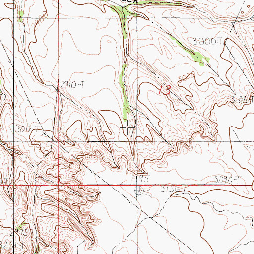 Topographic Map of Big Sheep Mountains, MT
