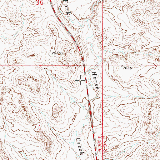 Topographic Map of Dawson County, MT