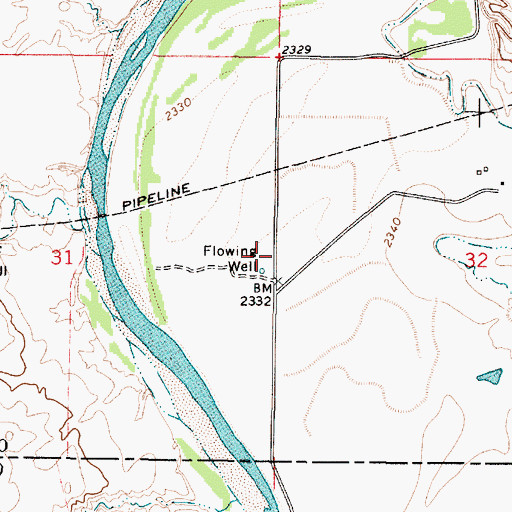 Topographic Map of Sutherland Post Office (historical), MT