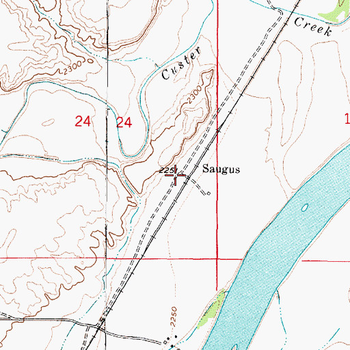Topographic Map of Susan (historical), MT