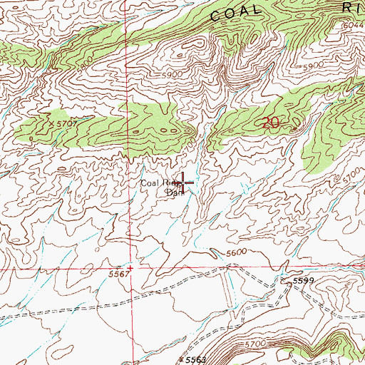 Topographic Map of Coal Ridge Dam, CO