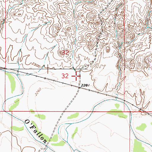 Topographic Map of Whitney (historical), MT