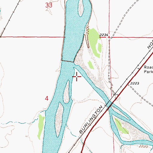 Topographic Map of Terrys Supply Camp (historical), MT