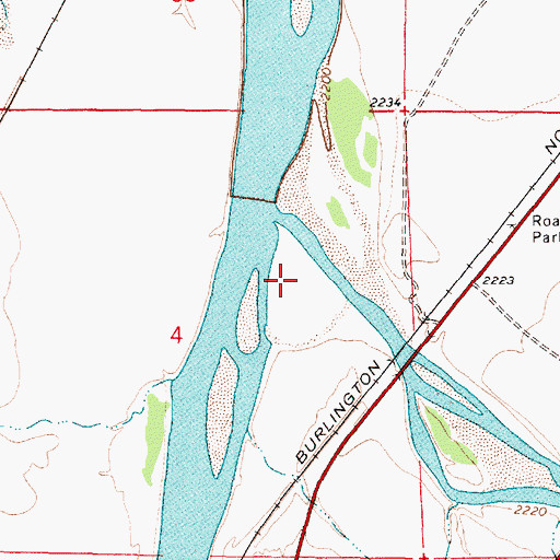 Topographic Map of Garfield Post Office (historical), MT