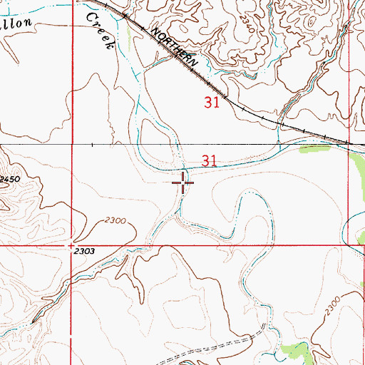 Topographic Map of Fort Whitney (historical), MT