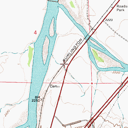 Topographic Map of Foley (historical), MT
