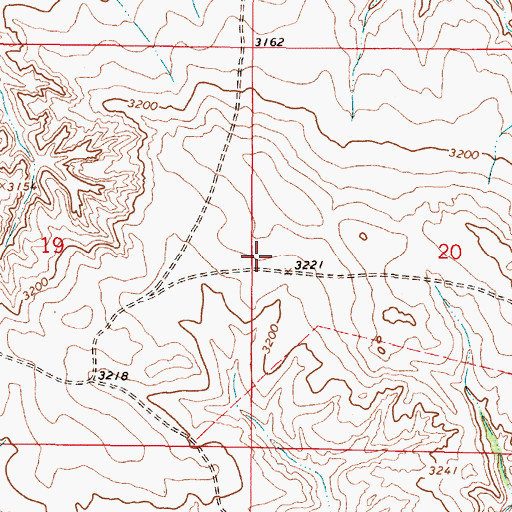 Topographic Map of Edna Post Office (historical), MT