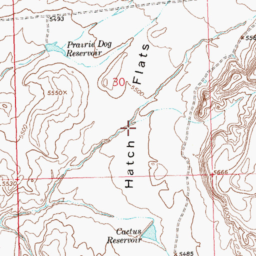 Topographic Map of Hatch Flats, CO