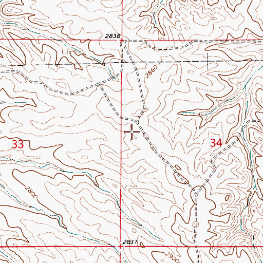 Topographic Map of Bacon School (historical), MT
