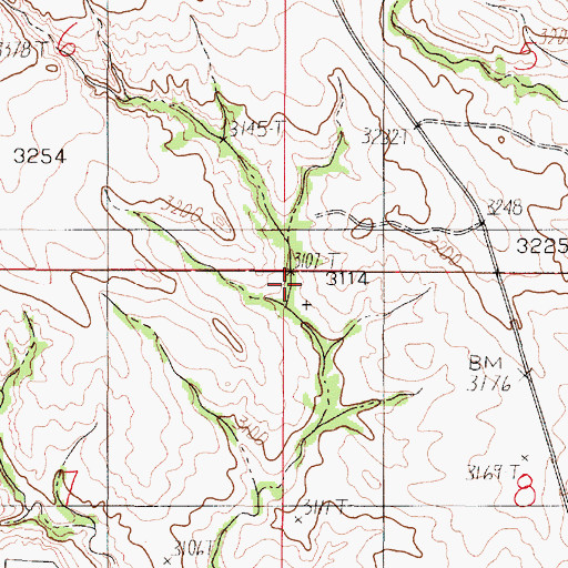 Topographic Map of Becker School (historical), MT