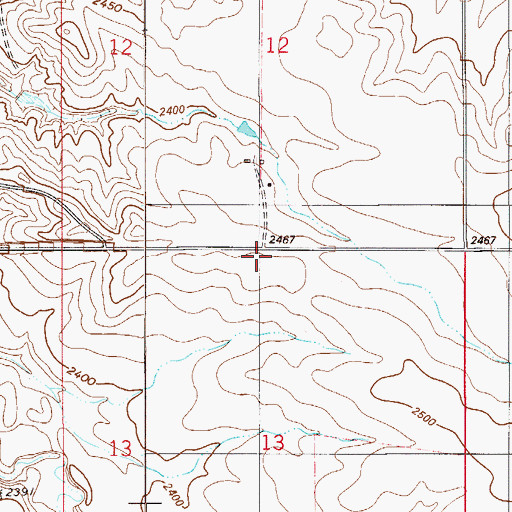 Topographic Map of Brost School (historical), MT