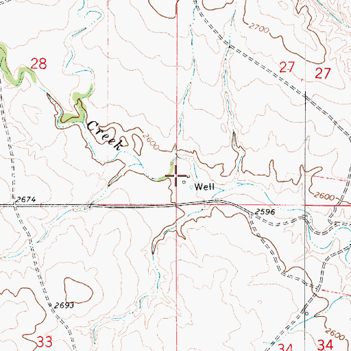 Topographic Map of Cottonwood School (historical), MT