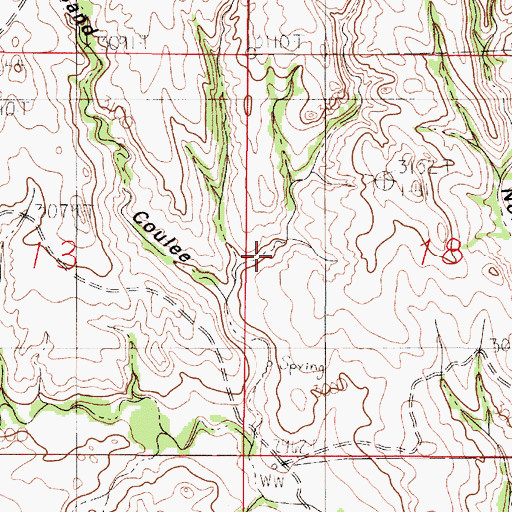 Topographic Map of Dersham School (historical), MT