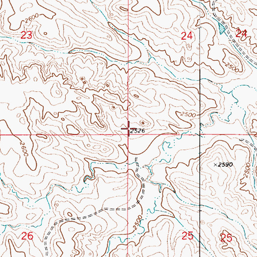 Topographic Map of Dever School (historical), MT