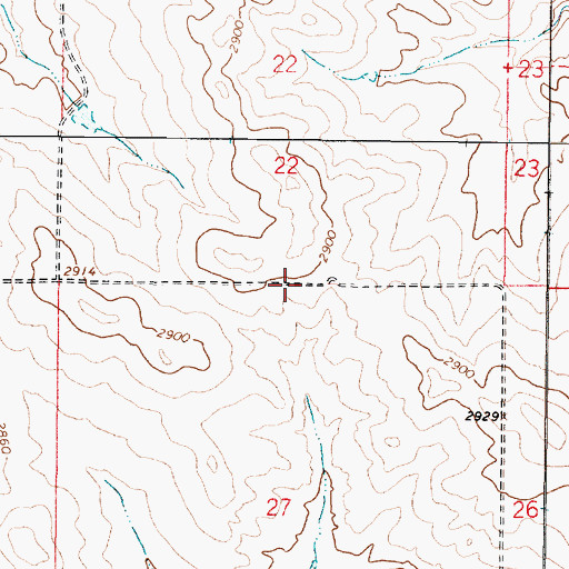 Topographic Map of Elhard School (historical), MT