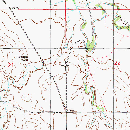 Topographic Map of Fairville School (historical), MT