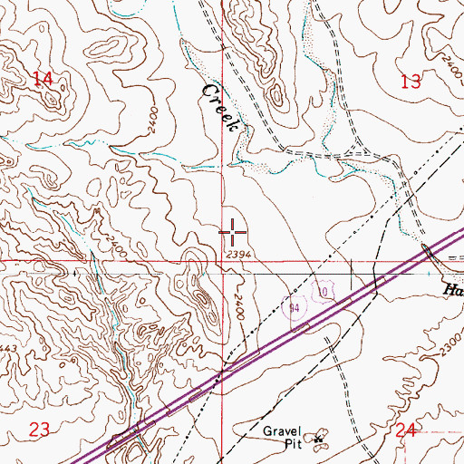 Topographic Map of Hatchet Creek School (historical), MT