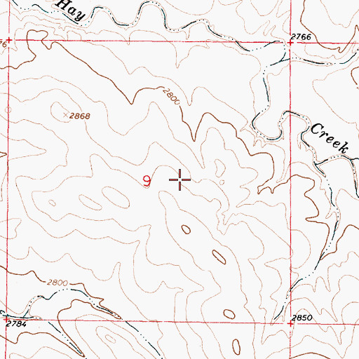 Topographic Map of Hay Creek School (historical), MT