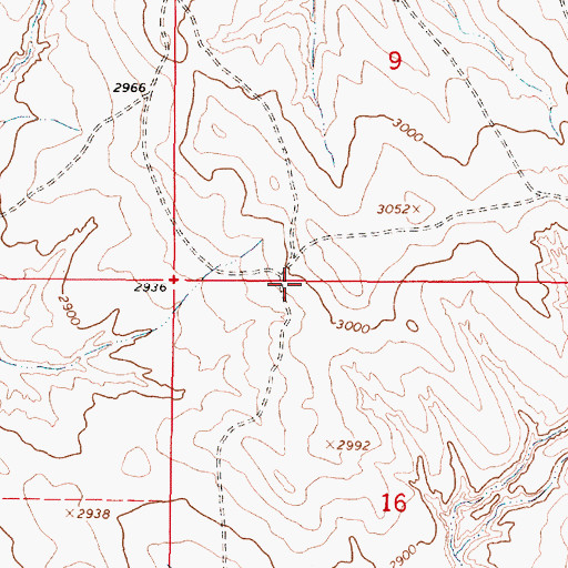 Topographic Map of Hillside School (historical), MT