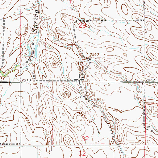 Topographic Map of Jones School (historical), MT