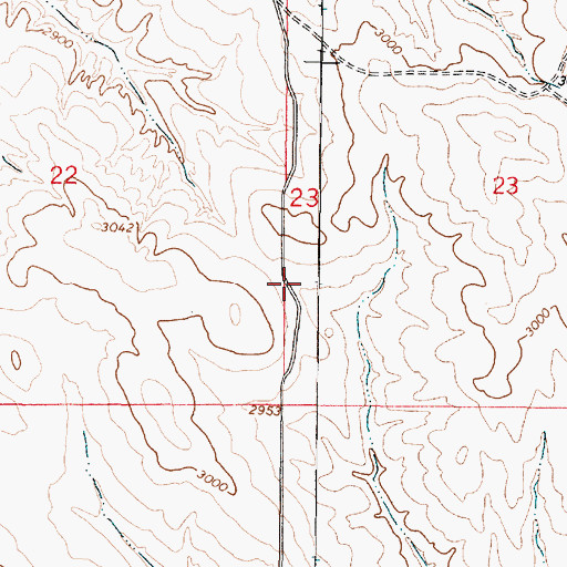 Topographic Map of Lincoln School (historical), MT
