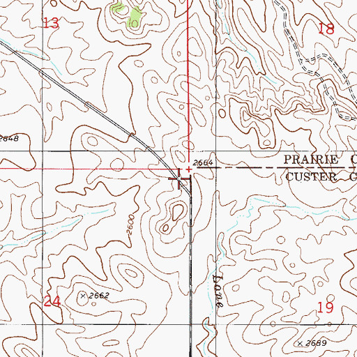 Topographic Map of Lone Tree School (historical), MT